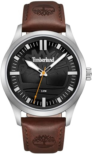 Timberland Herren Analog Quarz Uhr mit Leder Armband TDWGA0029602