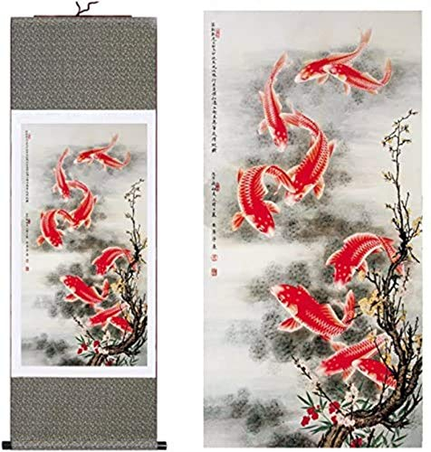 Chinesische Rollbilder, Feng Shui tibetisches Thangka, tibetisches Thangka-Wandbehang, 10 Tempel-Yama-Dojo-Porträtbild, Seidenrolle, Zeichnung, Tempeldekorationsmalerei