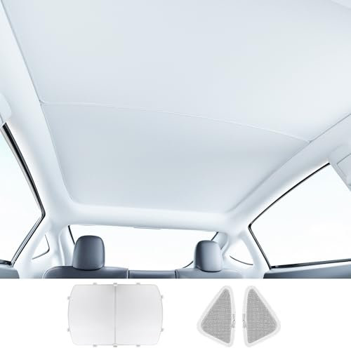 Arcoche Parasol para Tesla Model Y 2024-2020, Aislamiento térmico y protección UV, Accesorios de Parasol de Techo de Vidrio