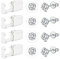NIUSIMAN 4 Stück Piercing Pistole,Ohrpiercing pistole Set mit Stehbolzen,weißes Einweg Ohr Piercing Pistole mit Klaue CZ Stud Selbst Ohr Piercer Kit Hause/Business Customer (5MM Ohrringe Stud)