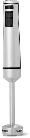 Amazon Basics - Frullatore a Immersione Manuale Multi-Velocità da 1000 Watt, con Cavo, Colore Argento