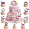 Cake Toppers - Cat Cake Decorations, 10 Pcs Cupcake Toppers, Happy Birthday Cake Toppers for Girls & Children's Parties