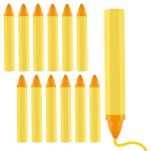 Povxlum 12 Stück Reifenkreide Reifenmarkierung Markierkreide Fettkreide Reifenpflege, Markierungskreide für mehrere Oberflächen, zum Markieren auf Gummi, Metall und Farbe, 3,94 x 0,55