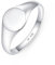 Amberta Siegelring Damen aus 925 Sterling Silber | Kleine Fingerringe für Mädchen | Stapelringe Damen | Sterling Silber Ring Damen - Siegelring Rund Ringgrösse 61.2
