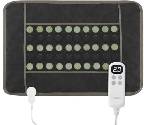 Ferninfrarot-Heizkissen zur Linderung von Rückenschmerzen, natürliche Jade und Turmalin-Heizkissen, elektrische Physiotherapie-Pads für Nacken-, Schulter- und Periodenkrämpfe, automatische Abschaltung