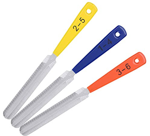 3-teilige Gitarrensattelfeile, Gitarrenreparaturwerkzeug aus Edelstahl mit Scharfer Schneide, Komfortabler Gebrauch, 3 Kleine Feilen für Bass-Mandoline-Banjo-Ukulele