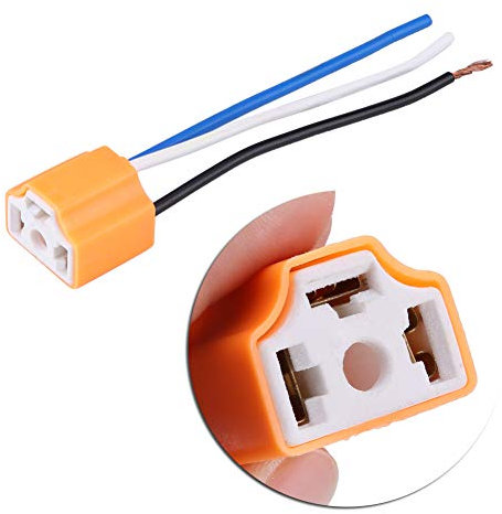 2 Stück Weibliche Keramik-Scheinwerfer-Stecker-Stecker-Adapter-Buchse H4 9003 HB2 100% Brandneue LED-Lampenfassung für Auto und Motorrad