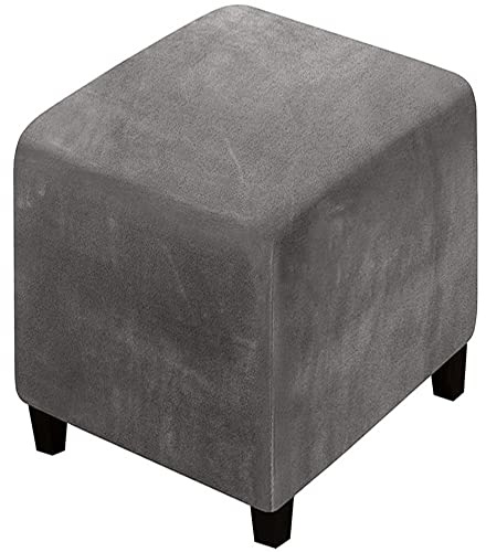 Ottomane Schonbezug Hockerbezug, 40x40/50x50/60x60 Hocker Husse für Fußhocker Quadratisch/Rechteckig, Stretch Bezug Ottomane Abdeckung Überzug Hocker Protector Waschbar Hockerabdeckung ( Color :#1