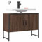 Myheimly Waschbeckenunterschrank,Waschbeckenschrank mit viel Stauraum,Unterschrank für Waschbecken Waschtisch,Badschrank Badezimmerschrank Badmöbel,Braune Eiche,80 cm
