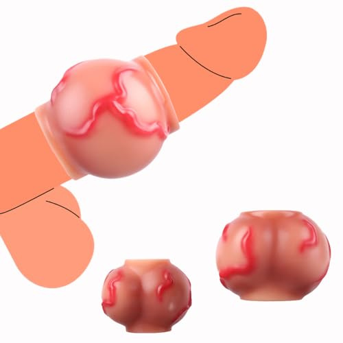 Jomyu Penismanschetten Realistische Hund Knoten Hohle Penisring Penishülle Wiederverwendbare Animal Dog Penis Ring Sleeve für Penis Vergrößerung und Zeit Verlängern G-Punkt Extender Sexspielzeug (S)