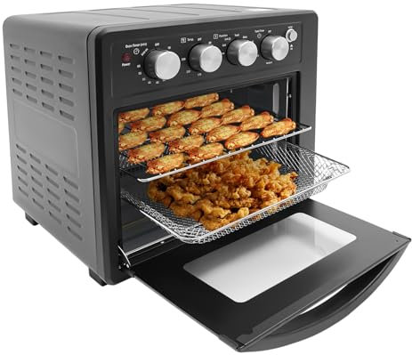 Forno multifunzione da tavolo elettrico con tostapane e friggitrice ad aria calda per pizza pollo e patatine fritte