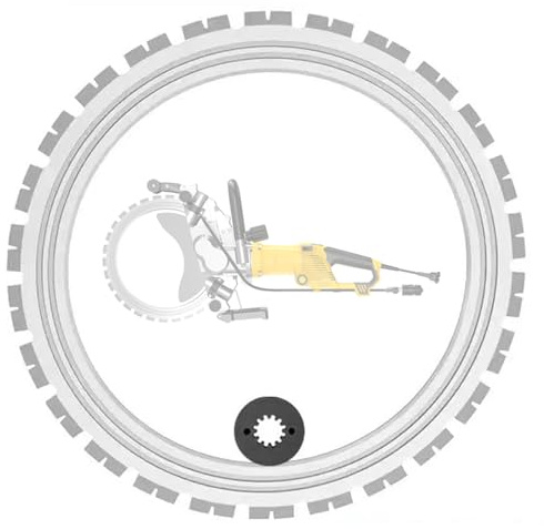 BDJSN Spezialsägeblatt Für Betonringsäge, 400mm/500mm Zubehör Für Steintrennmaschinen, Schnitttiefe 290mm/390mm, Für Stein, Betonstahl, Ziegel