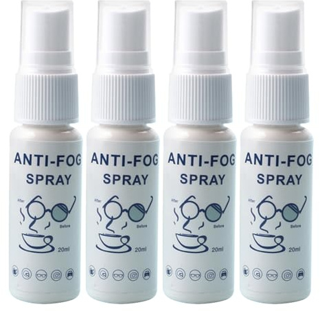 Anti Fog Spray For Glasses, Anti-mist Fog Demister Spray For Glasses Visors Goggles Helmets, 20ml(pack of 4)