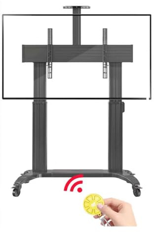 RT TV motorisé, Chariot TV Mobile en Aluminium, écrans Plats et incurvés LCD LED 4K, Robuste
