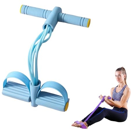 Multifunction Tension Rope,Foot Pedal Resistance Band,Workout Bands, 6-Tube Pedal Resistance Band Elastic Pull Yoga Tension Rope, for Abdomen/Waist/Arm/Leg Stretching Slimming Training