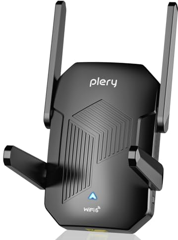 PLERY Repeteur WiFi 6 AX1500 Amplificateur WiFi Puissant Répéteur WiFi
