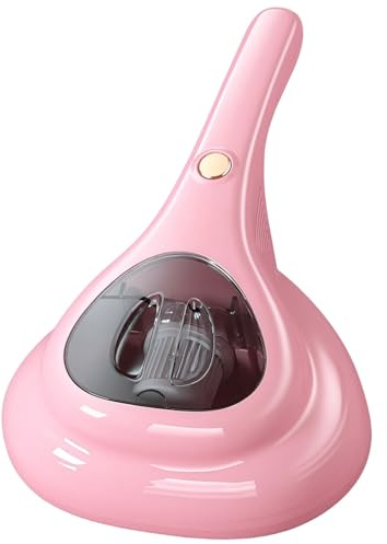 Chewtoyo Bettstaubsauger, Handstaubsauger für Matratze Tiefenreinigung, Kabellos, One-Button Start, 9.2 x 4.8 x 14.1in / 23.4 x 12.3 x 35.7 cm, Rosa