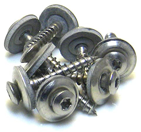 100 Stk. Spenlgerschrauben Edelstahl V2A mit EPDM Dichtscheibe Teilgewinde Torx 4,5x20->4,5x80 (4,5 x 25)