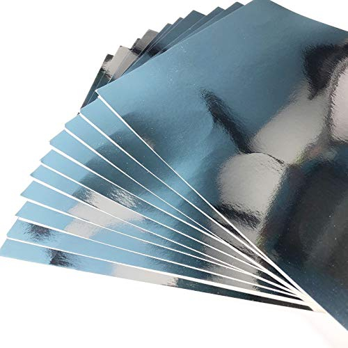 Cartulina plateada tamaño A2, 10 hojas, tamaño grande, 220 g/m²