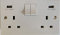 USB Double Socket - White Plastic - 13A Wall Plug USB 2 Gang Socket with 2X 3100mA