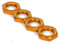 KEEDA 4PCS M17 17mm Lega di Alluminio RC Ruota Hex Hub Dado Filettatura 1.0mm per 1/8 RC Modello Auto HSP Redcat Himoto Parti (Oro)