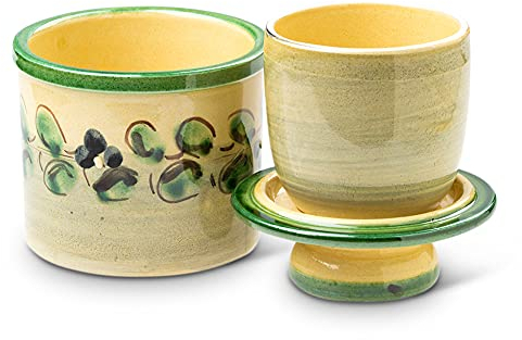 Ceramic Butter Keeper # 1 | Handmade and Hand Painted from Cordoba, Spain.