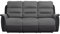 LOUNGITUDE Loungity Sofa, Stoff, Grau/Schwarz, Dreisitzer