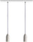Buchenbusch urban design Deckenlampe 2 flammig light edition, Beton Pendelleuchte Küche mit Textilkabel Violett, Esstisch Pendelleuchte