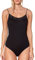 VEDATS Damen Body Spaghettiträger Unterhemd Bodysuit mit Spitze (XL, Schwarz)