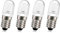 Ruiandsion E10 LED Glühbirne 220V 230V AC 8mm Schraubsockel Energiesparende LED-Anzeigeleuchte E10 Sockel LED Upgrade Glühbirne, Weiß (4er Pack)