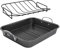 kitCom Antihaft-Bratpfanne, Bräter mit Gestell – 40,6 cm rechteckiger Grill, geeignet für Truthahn, Brathuhn, Schinken, spülmaschinenfest (9,5 QT)