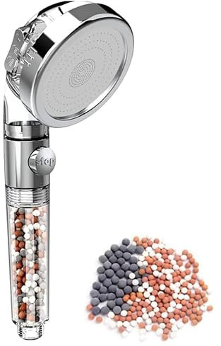 APP LIFE - Alcachofa de ducha antical de alta presión, universal, 3 modos, para ducha, ahorro de agua, filtro y esfera mineral