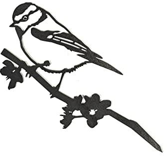METALBIRD - Blue Tit - Outdoor Garden Ornaments in Corten Steel - Metal Art Proudly Made in Britain