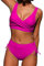 CheChury Maillot de Bain 2 Pieces Femme Bikini Push Up Vintage Femme Taille Haute Maillot Deux Pièces Elégant Amincissante Bikini Couleur de la Mode Ensemble de Bikini