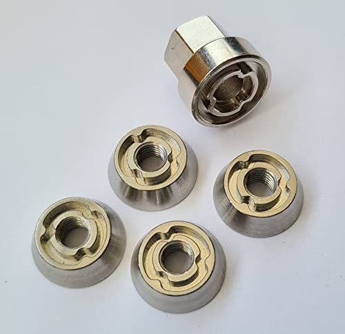 Adventure Xperience 4+1 Anti-Diebstahl Muttern - diebstahlhemmende Sicherheitsmutter inkl. Spezialschlüssel -diverse Setgrößen, Spezialform - M5, M6, M8, M10 Edelstahl rostfrei (M6, 4 Muttern 1 Nuss)