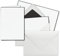 50x Trauerkarten Sets - DIN A6 Doppelkarten mit weißen Umschlägen DIN C6, schwarz gefüttert - Faltkarten mit handgemachtem schwarzen Rand