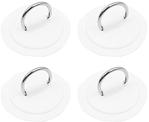 Tiardey 4 stücke 3,15 Zoll Schlauchboot Kajak D-Ring Kleine Runde Pad/Patch Wasserfahrzeug Teile Zubeh?r Kit - Wei?