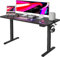 FEZIBO Schreibtisch Höhenverstellbar Elektrisch, 140 x 60 cm Computer Stehschreibtisch mit Memory-Steuerung und Anti-Kollisions Technologie, Schwarzer Rahmen/Schwarze Tischplatte
