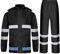 Oralidera Herren Regenanzug mit Kapuze Reflektierender Winddicht Regenjacke und Regenhose Wasserdichter Arbeitskleidung Jacke und Hose Set für Herren, Schwarz, XL