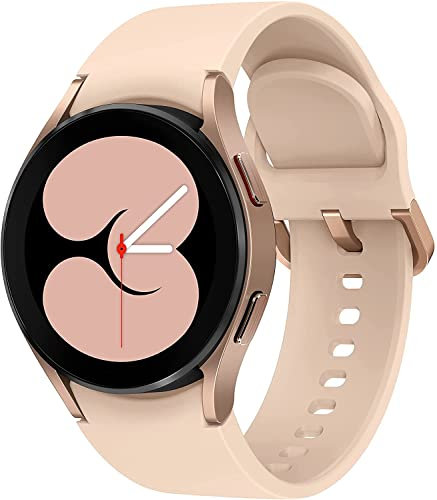 Samsung Galaxy Watch4 BT, Round Bluetooth Smartwatch, Wear OS, Rotating Bare Bezel, Fitness Watch, Fitness Tracker, 40 mm, Pink Gold (German Version) (Renewed)