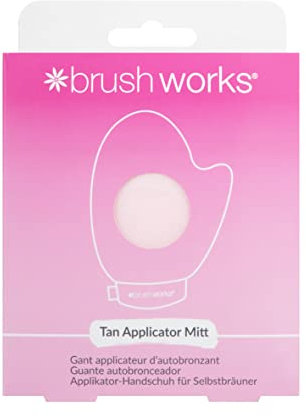 Brushworks Tan Applicator Mitt – Ultra Soft, Velvety Self Tan Mitt for Flawless, Streak-Free Application | Reusable, Protective Lining, Vegan & Cruelty-Free