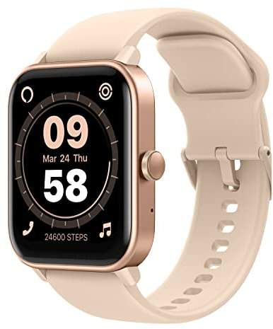 SMARTY2.0 - Smartwatch SW038B - Colore Rosa - Assistente Vocale Alexa Integrata, Chiamate Bluetooth, 14 Modalità Sport, Display da 1.8 - Cinturino in Silicone - Dimensioni 46.5 x 40.5 x 13 mm