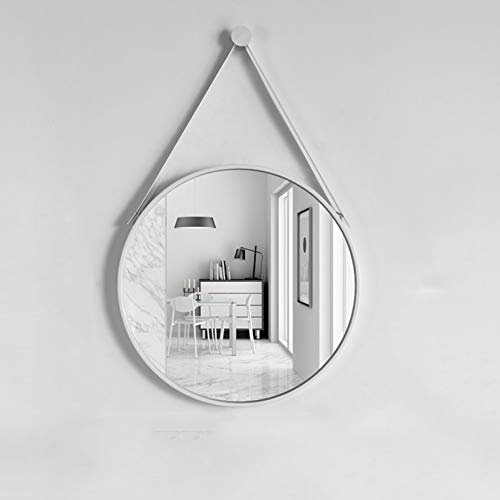 JCjoN Espejo de Pared nórdico para baño - Espejo Colgante inastillable, Espejo Decorativo de Pared Redondo, Ideal para lavabos, baños y Salas de Estar - Dorado