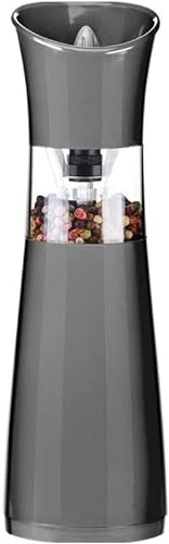 SKUZA Molinillo de Sal y Pimienta, Molinillo de Pimienta eléctrico, salero y pimentero, Juego de molinillos de Pimienta, Recargable, Molinillo de Pimienta Ajustable de Grosor Premium, salero