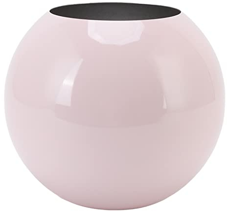 Vase Boule De Fleur Moderne Style Nordique en Acier Inoxydable - Tulipe pour Table De Bureau, Salon D'ornement (Rose)
