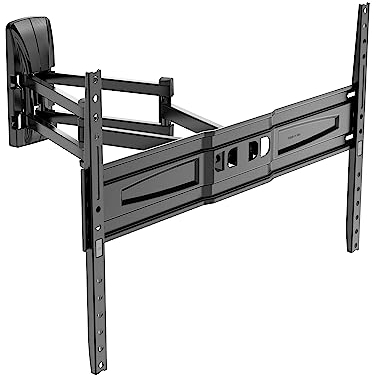 Meliconi SPACE SYSTEM DUALMOTION 600 EASY, Supporto TV Parete Doppio Braccio e Doppia Rotazione, Staffa per TV a Schermo Piatto da 40 a 82, Attacco VESA 300-400-600, Portata 45 Kg, Nero