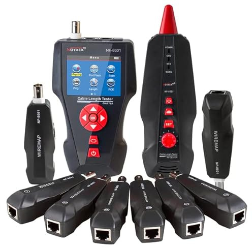 NOYAFA Kabel- und Netzwerktester NF-8601W mit PoE Ping-Funktionen für Netzwerk-, BNC Koaxial- und Telefonkabel