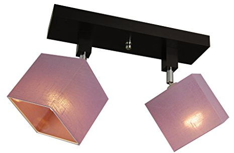 alfalux Deckenlampe LLS21LIDPR dreh- und schwenkbar Deckenstrahler Deckenleuchte Leuchte 2-flammig Holz Kinderzimmer Wohnzimmer Lampe LED-geeignet (LILA)