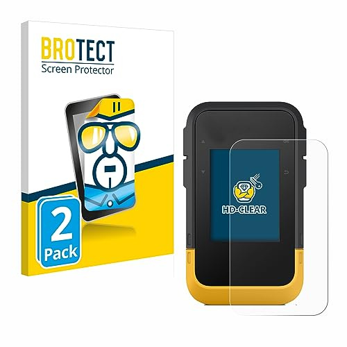 BROTECT Schutzfolie für Garmin eTrex SE | 2 Stück Transparenter Displayschutz Made in Germany Klare Displayschutz-Folie Clear Einfache Montage Case-Friendly