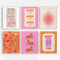 Adrette Wandkunst, rosa/orange, Leinwandkunst, ästhetische Bilder, Mädchen-Poster, inspirierende, tägliche Bestätigungsdrucke, Glücks-You-Kunstwerk, 6er-Set für Schlafsaal, 20,3 x 25,4 cm, ungerahmt